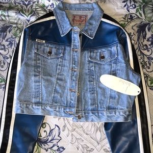 Denim/leather jacket